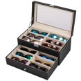thumbnail image 3 of SalonMore Faux Leather Storage Case Box for 12 Slots Watches With One Drawer, 3 of 7