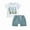 ZC Blue, variant on Toddler Boy Summer Clothes Toddler Summer Short Sleeve Cartoon Animal Prints T Shirt Tops and Shorts Outfits Bundle Deal Boy Outfits Blue 18 Months-24 Months