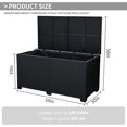 thumbnail image 2 of Waroom 180 Gallon Waterproof Deck Box Resin Wicker Outdoor Storage Bin for Patio Pool Garden and Toy Storage, Black, 2 of 7