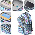 thumbnail image 4 of Lightblue Butterfly Pattern Cute School Backpack Bag with Padded Back and Adjustable Shoulder Straps 16.9 X 12.6 X 5.9 Inches, 4 of 5