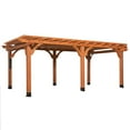 thumbnail image 2 of Backyard Discovery Beaumont 20'x12' Cedar Wood Patio Pergola Kit, Trellis Roof, PowerPort, 2 of 11