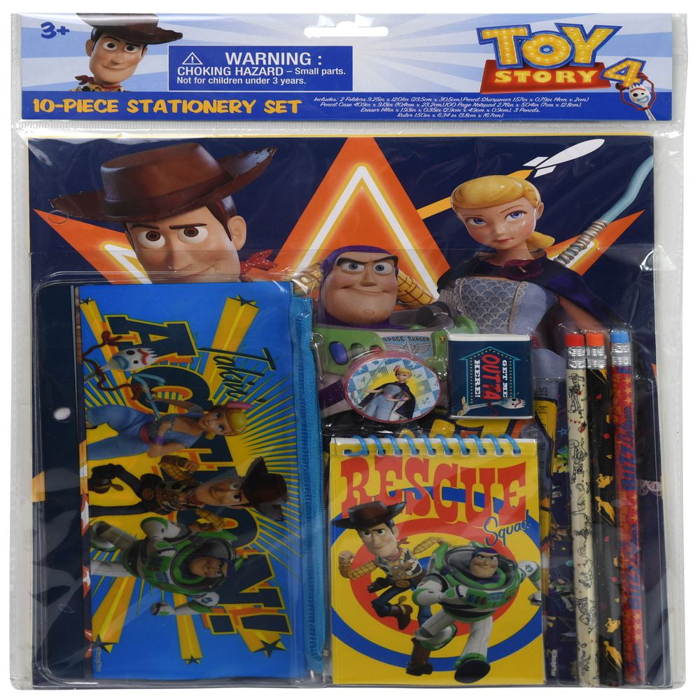 Disney Pixar Toy Story 4 Stationery Set School Supply Kit for Kids (10