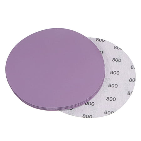 

5 Pack 6-Inch Purple Sanding Discs 800 Grits Hook & Loop Professional Aluminum Oxide Sandpaper