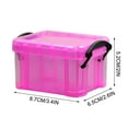thumbnail image 3 of TerraHaven Candy Color Transparent Mini Storage Box with Cute Lock, 0.14L Portable Organizer - for Jewelry, Keys & Small Accessories - Home, Travel & Desktop Use, 3 of 6