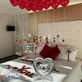 thumbnail image 3 of PMU Valentine's Day Heart Shaped Standing Open Heart Mylar Balloon18 Inch, Silver Pkg/10, 3 of 7