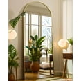 thumbnail image 3 of Arched Full Length Floor Mirror - 59"x18" Gold Standing Mirror for Bedroom, Living Room, or Dressing Area - Stylish Arch Design, Freestanding or Wall-Mounted, Durable & Elegant, 3 of 11