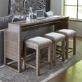 thumbnail image 2 of Bartlett Field Contemporary Wood 4 Piece Console Table Set in Driftwood, 2 of 7