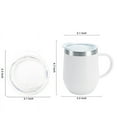 thumbnail image 5 of 2Pcs 12oz Insulated Coffee Mug with Handle Stainless Steel Insulated Coffee Mug Double Wall Vacuum Travel Mug Tumbler Cup with Sliding Lid Travel Coffee Cup Thermal Cup, 5 of 6