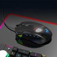 thumbnail image 4 of Ratón para juegos con cable USB , retroiluminación RGB 9 7200 DPI 6 modos de lámpara RGB 6600 ratones para computadora portátil shamjiam Ratón para juegos con cable USB, 4 of 9
