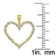 thumbnail image 3 of Precious Stars 14K Yellow Gold Cubic Zirconia Ladies Open Heart Pendant with 16" Chain Necklace, 3 of 6
