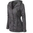 thumbnail image 2 of ORUYROP Women's Lightweight Front Zipper Solid Utility Anorak Hoodie Vest/Jacket, 2 of 7