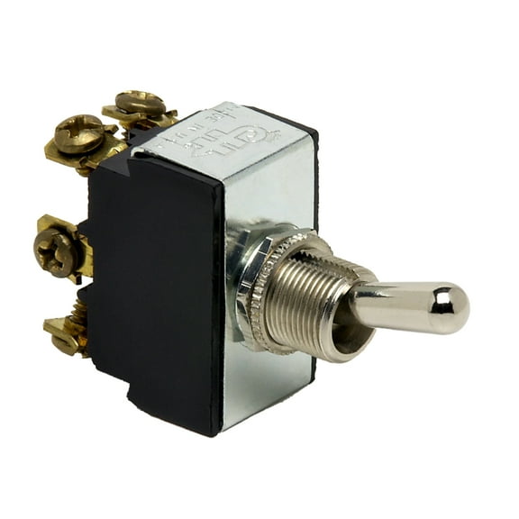 Cole Hersee 5592 Heavy Duty Double Pole 6-Screw 3-Position (On)/Off/(On) DPDT Toggle Switch