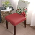 thumbnail image 2 of Christmas Dining Chair Slipcover, Eucalyptus Leaves Robin Poinsettia Holly Berry Pine Cones Stretch Covers Removable Parsons Protector for Kitchen Room Party, Set of 4 Christmassan3092, 2 of 6