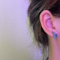 thumbnail image 3 of Boucles d'Oreilles Papillon Bleues, 3 of 5
