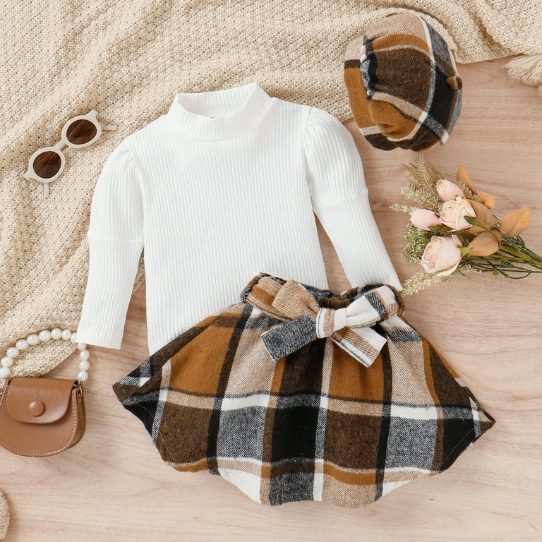 Checkered skirt winter clearance outfit