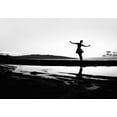 thumbnail image 2 of Medeiros, Paulo 14x11 Black Ornate Wood Framed with Double Matting Museum Art Print Titled - Beach Dance, 2 of 4