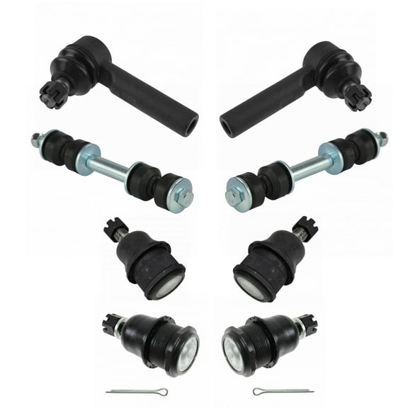TRQ Front Ball Joint Tie End Rod Sway Bar Link Steering Suspension Kit 8pc PSA30857