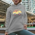 thumbnail image 2 of I Follow My Heart to You with Bear Lovers in a Car, Valentine's Day Gift, Heather Grey Hooded Sweatshirt or Hoodie, 2XL, 2 of 5