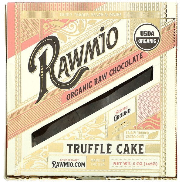 Rawmio, Organic Raw Chocolate Truffle Cake, 5 oz Pack of 3