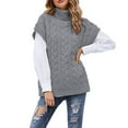 thumbnail image 2 of Vedolay Fall Sweaters Women's Fall Sweater Knit V Neck Oversized Fashion Pullover Casual Long Sleeve Top,Gray L, 2 of 4