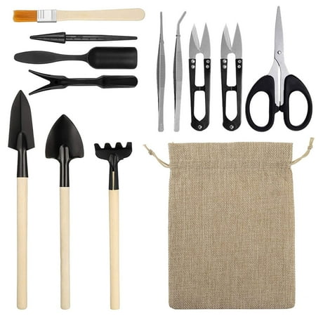 Pcapzz Succulent Plants Tools Mini Garden Hand Tools Transplanting Outdoor Bonsai Gardening Tools Set Succulent Miniature Planting Landscaping Indoor