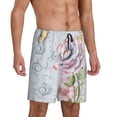 thumbnail image 2 of Sikiie Vintage Rose Mens Pajama Shorts, Lightweight Lounge Pant with Pockets Soft Sleep Pj Shorts for MenMedium, 2 of 6