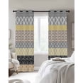 thumbnail image 3 of Boho Blackout Curtains 45 Inches Long for Bedroom,Colorful Striped Modern Geometric Abstract Art Ethnic Thermal Insulated Room Darkening Black Out Window Curtain Panels Grommet Drapes for Living Room, 3 of 8