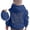C384 Dark Blue, variant on CONZONE Hoodies for Toddler Girls Long Sleeve Hooded Sweatshirts for Girls Letter Graphic Cozy Fall Winter Pullover Hoodies With Pocket Size 3-4 Years