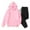Pink, variant on Mens Plain Basic 2 Piece Matching Lounge Set Flannel Warm Pullover Sweater Blouses Long Sleeve Hooded Sweatshirt Baggy Relaxed Fit Sweatpant Comfort Casual Pants with Pockets