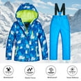 thumbnail image 4 of Coerni Girls Ski Jacket Pant Set Winter Warm Hooded Snowsuits Kids Toddler Tie Dye Colorful Outdoor Windproof Ski Suit, 4 of 4