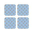 thumbnail image 2 of Kll Square Drink Coasters Set Of 4,Pu Leather Absorbent Coasters Set Decorative Coffee Cup Coasters Housewarming Gift For Home Decor-Cute French Bulldog, 2 of 9