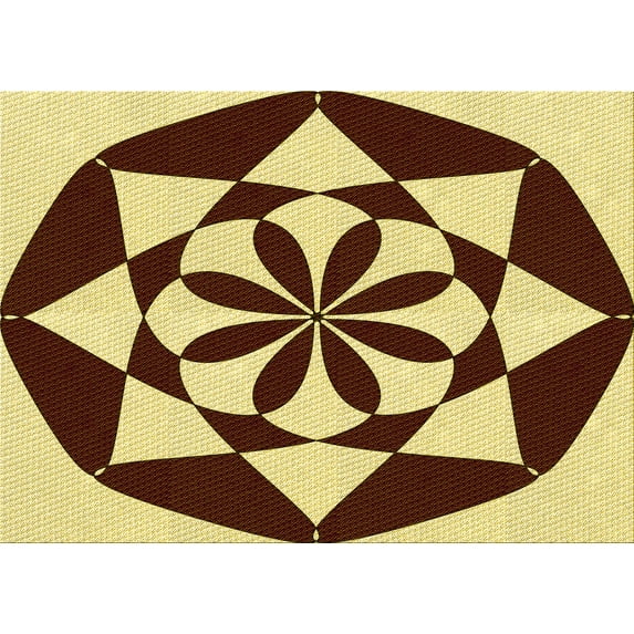 Ahgly Company Indoor Rectangle Patterned Mustard Yellow Area Rugs, 2' x 3'
