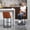 Orange + Linen, variant on Orange Linen 2 Pack Counter Bar Stools, Upholstered Barrel Bar Chairs with Footrest, 350 LBS Heavy Duty