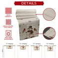 thumbnail image 6 of Burlap Table Runner 90 Inches Long,Merry Christmas Snowman Red Bird Non-Slip Kitchen Table Runners for Dining Room Everyday Use Party Table Decorations Snowflake Holly on Burlap Flax, 6 of 9