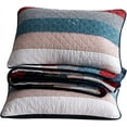 thumbnail image 7 of Chezmoi Collection 2-Piece Cotton Patchwork Striped Quilt Set, Solid Polka Dot Candy Stripe Lightweight Reversible Bedspread Set, Twin Size, 7 of 7