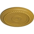 thumbnail image 3 of Ekena Millwork 19 5/8"OD x 1 1/2"P Alexandria Rope Ceiling Medallion (Fits Canopies up to 4 5/8"), Hand-Painted Iridescent Gold, 3 of 6