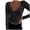 Black, variant on HXWCHs Deep U Neck Long Sleeve Solid Color Casual Fashion T-Shirt for Women XS Red