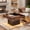 Brown, variant on GUNAITO Lift Top Coffee Table with LED Lights, Modern Farmhouse Center Table with Storage, 31.5''Hx31.5''Wx19''D, Black