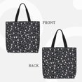 thumbnail image 3 of Japuie Dog Paw Print Tote Bags, Shoulder Bag with Zipper Closure, Top Handle Handbag,Shopping Bags,Travel Shoulder Bag ,Suitable for Gym Shopping, Work, and School, 3 of 7