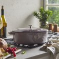thumbnail image 2 of Staub Cast Iron 6.25-qt Shallow Oval Dutch Oven - Lilac, 2 of 7