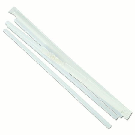 Boardwalk Jumbo Straws, 7 3/4", Plastic, Translucent, 500 Ct