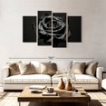 thumbnail image 2 of Elephant Stock Black Rose Wall Art - Horizontal Multi Panel Canvas - Living Room Wall Decor - Floral And Botanical Multi Panel - Black And Gray Decor - 75" x 48", 2 of 4