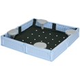 thumbnail image 1 of Light Blue Outdoor Sandbox with Canopy & Liner - 48” Square HDPE Play Sandpit for Backyard Fun, 1 of 7