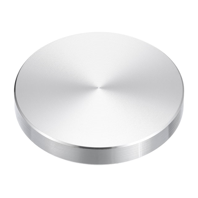 Unique Bargains M8 Thread 50mm Diameter Round Shape Aluminum Disc Hardware 1pack Aluminum Circle Disc Glass Top Adapter for Glass Table