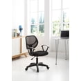 thumbnail image 5 of Silla Hodedah de malla con respaldo medio ajustable en altura, giratoria, negra, 5 of 5