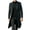 Black, variant on IROINNID Men's Long Sleeve Trench coat Notch Lapel Knee-Length Jacket Solid Color Comfy Winter Turndown Keep Warm Single-breasted Windbreaker Coat