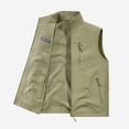 thumbnail image 4 of Men's Lightweight Vest Sleeveless Outdoor Work Jacket for Travel Hiking Running Khaki XL, 4 of 7