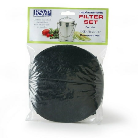 RSVP 2 Replacement Filters Jumbo Compost Pail/Keeper/Bucket (Pail-Xl)