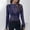 Navy, variant on GZWYHT Women's Sheer Mesh Tops Polka Dot Print Long Sleeve Shirts Blouses Slim Fit T Shirts See Through Blouse Black L