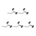 thumbnail image 1 of Unique Bargains 10Set Ribbon Crimp Clamp Ends Lobster Claw Clasps & Chain 13mm Metallic Black for DIY, 1 of 7